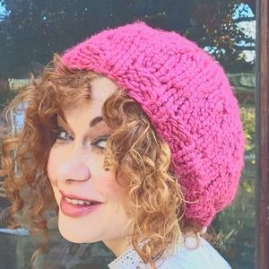 OOAK bulky yarn slouchy beanie
